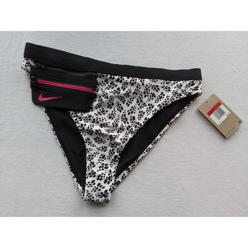 Nike Move to Zero High Waist Bikini Bottom Large Detachable Pocket Beach NEW